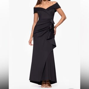 Elegant Black Off-Shoulder Evening Gown